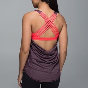 Lululemon Wild Black Cherry/Electric Coral Tank 6